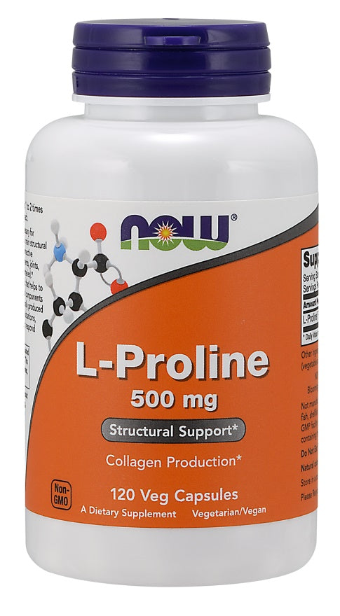 Now Foods L-Proline 500mg, 120 vCapsules