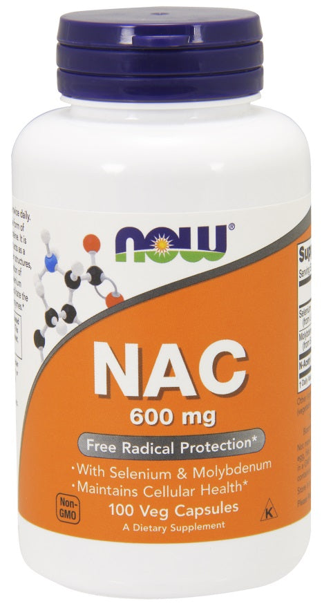 Now Foods NAC with Selenium & Molybdenum 600mg, 100 vCapsules