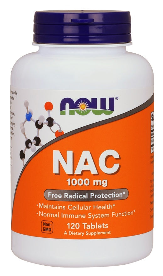 Now Foods NAC 1000mg, 120 Tablets