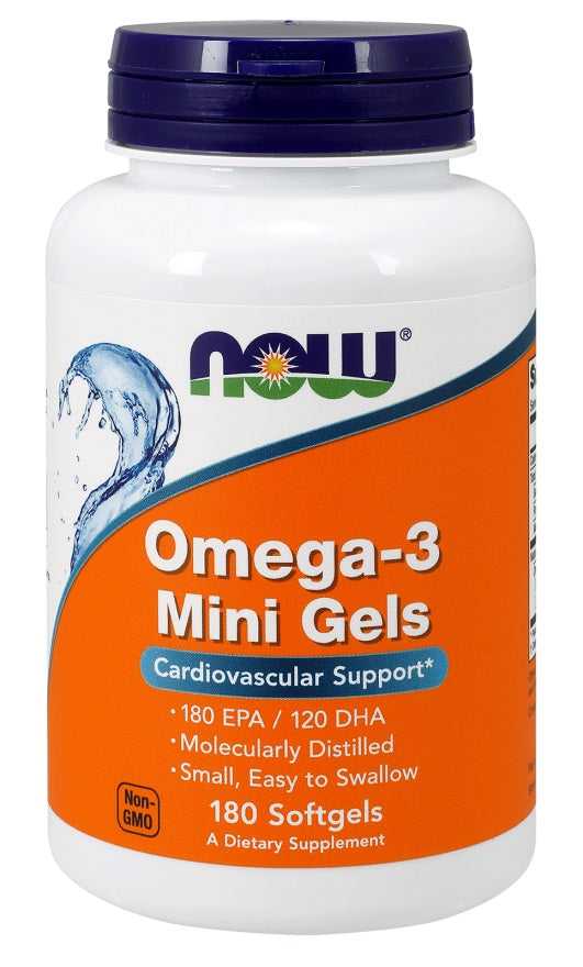 Now Foods Omega-3 Mini Gels, 180 Softgels