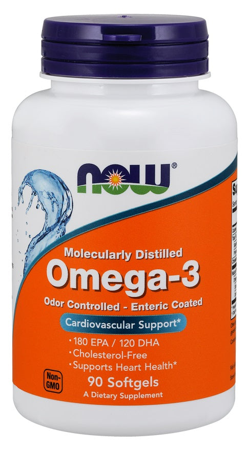 Now Foods Omega-3 Enteric Coated, 90 Softgels