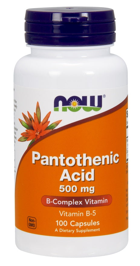 Now Foods Pantothenic Acid 500mg, 100 Capsules