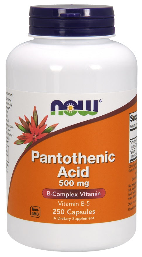 Now Foods Pantothenic Acid 500mg, 250 Capsules