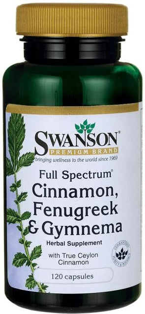 Swanson Full Spectrum Cinnamon Fenugreek & Gymnema, 120 Capsules