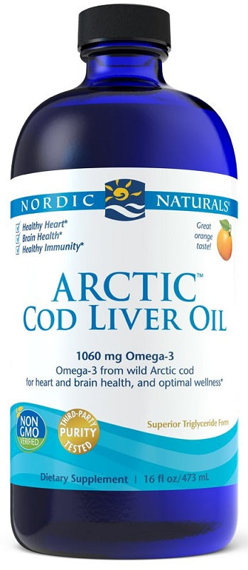 Nordic Naturals Arctic Cod Liver Oil 1060mg Orange, 473 ml.