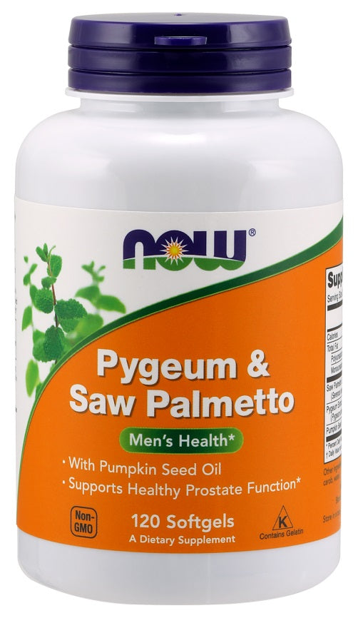 Now Foods Pygeum & Saw Palmetto, 120 Softgels