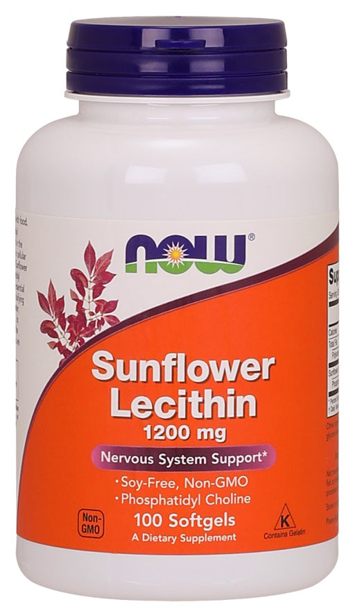 Now Foods Sunflower Lecithin 1200mg, 100 Softgels