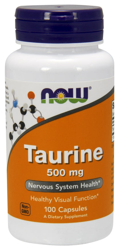 Now Foods Taurine 500mg, 100 Capsules
