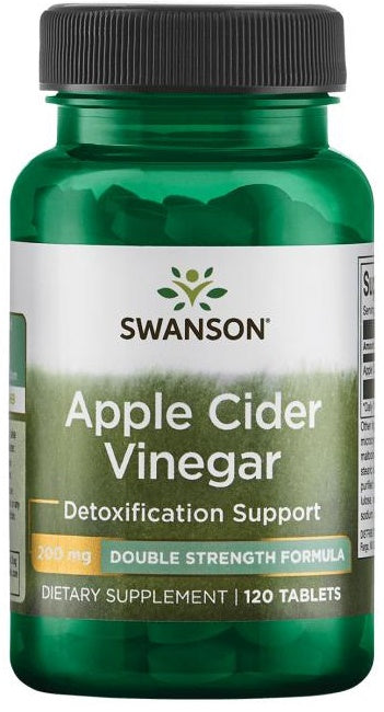 Swanson Apple Cider Vinegar 200mg Double-Strength, 120 Tablets