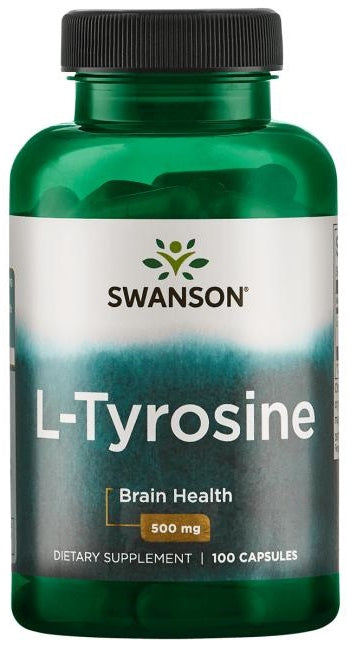 Swanson L-Tyrosine 500mg, 100 Capsules