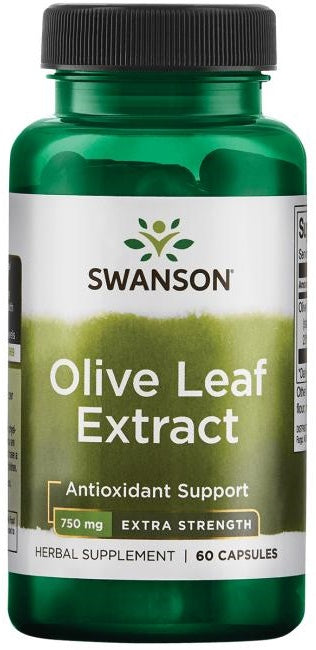 Swanson Olive Leaf Extract 750mg Super Strength, 60 Capsules