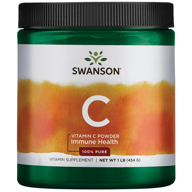 Swanson Vitamin C Powder 100% Pure, 454g