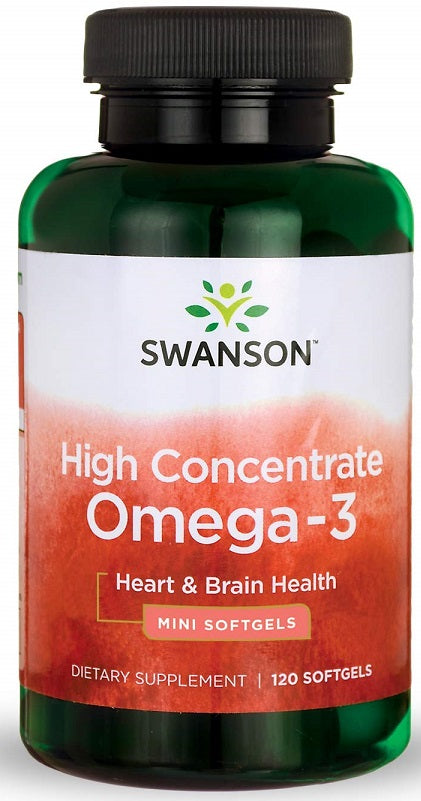 Swanson High Concentrate Omega-3, 120 Softgels