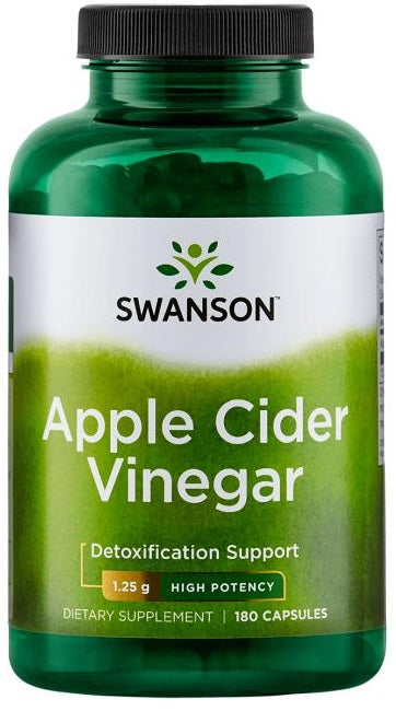Swanson Apple Cider Vinegar 1250mg High Potency, 180 Capsules
