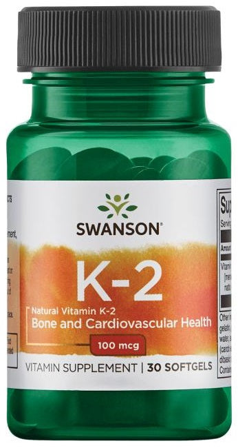 Swanson Vitamin K-2, Natural 100mcg, 30 Softgels