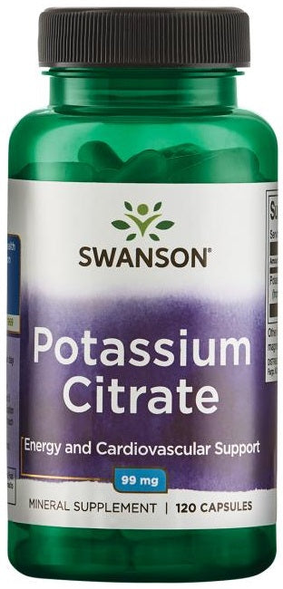 Swanson Potassium Citrate 99mg, 120 Capsules