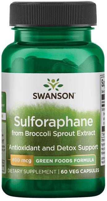 Swanson Sulforaphane from Broccoli Sprout Extract 400mcg, 60 vCapsules