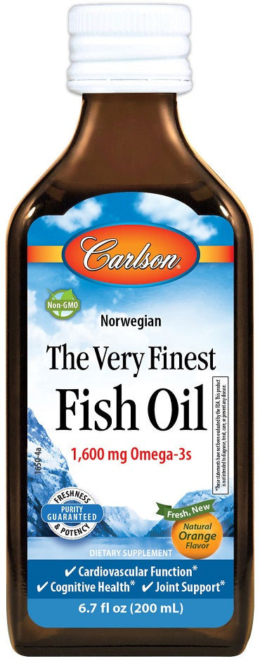 Carlson Labs The Very Finest Fish Oil Natural Orange, 200 ml.