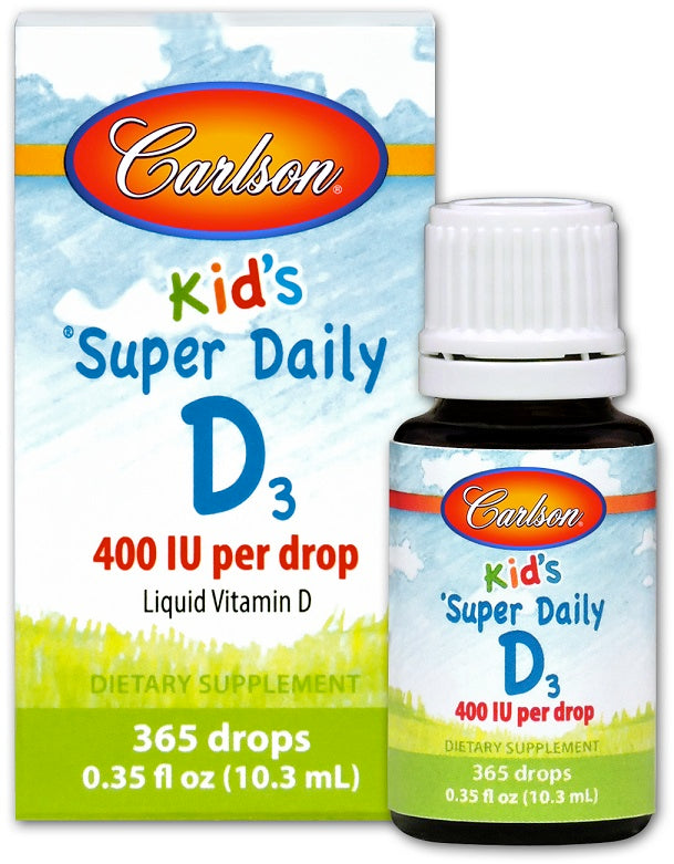 Carlson Labs Kid's Super Daily D3 400 IU, 10 ml.