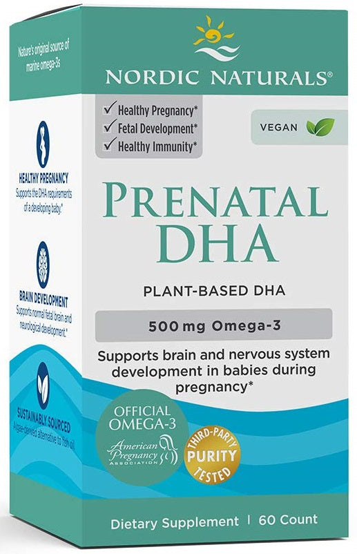 Nordic Naturals Prenatal DHA Vegan 500mg, 60 Softgels