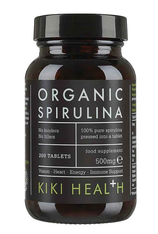 KIKI Health Spirulina Organic 500mg, 200 Tablets