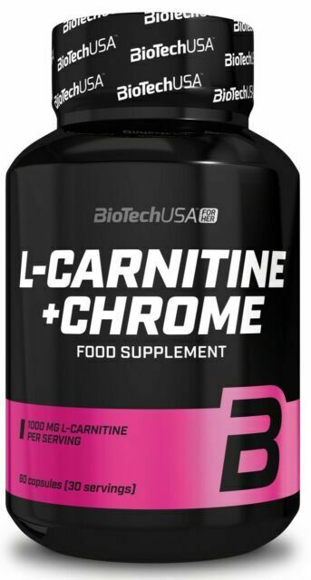 BioTech USA L-Carnitine + Chrome, 60 Capsules