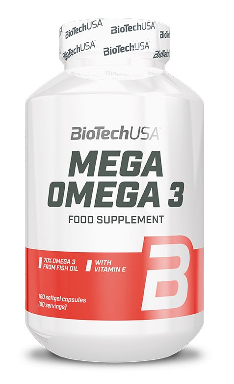BioTech USA Mega Omega 3, 180 Capsules