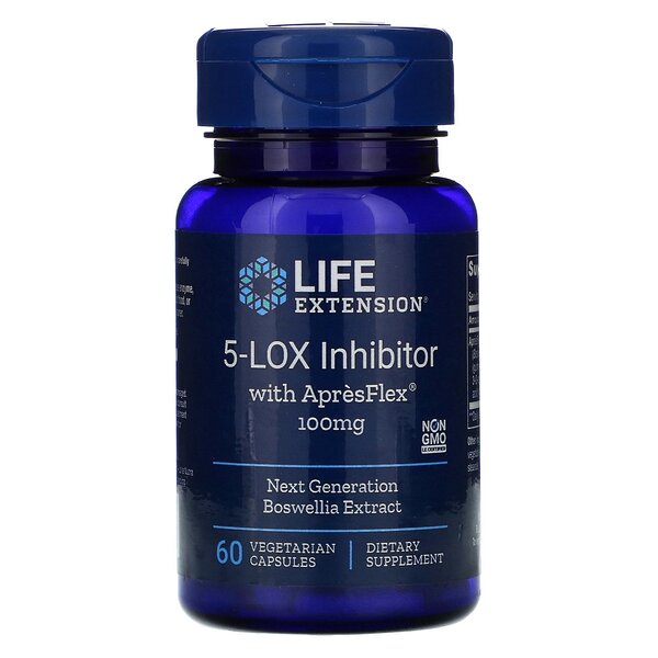 Life Extension 5-LOX Inhibitor with ApresFlex 100mg, 60 vCapsules