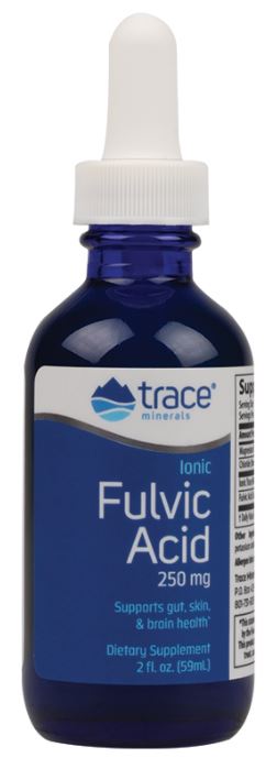 Trace Minerals Ionic Fulvic Acid 250mg, 59 ml.