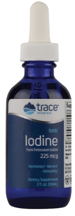 Trace Minerals Ionic Iodine 225mcg, 59 ml.