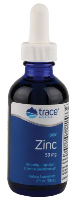 Trace Minerals Ionic Zinc 50mg, 59 ml.