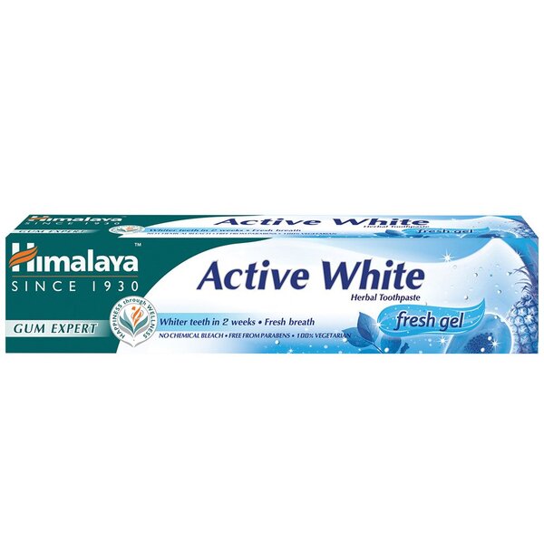 Himalaya Herbals Active White Herbal Toothpaste, Fresh Gel, 75 ml.