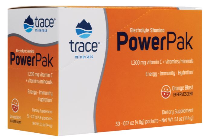 Trace Minerals Electrolyte Stamina Power Pak Orange Blast, 30 packets