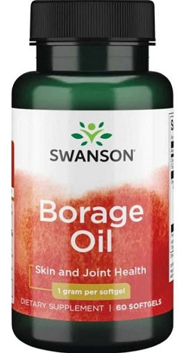 Swanson Borage Oil 1000mg, 60 Softgels