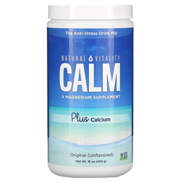 Natural Vitality Natural Calm Plus Calcium Unflavored, 454g
