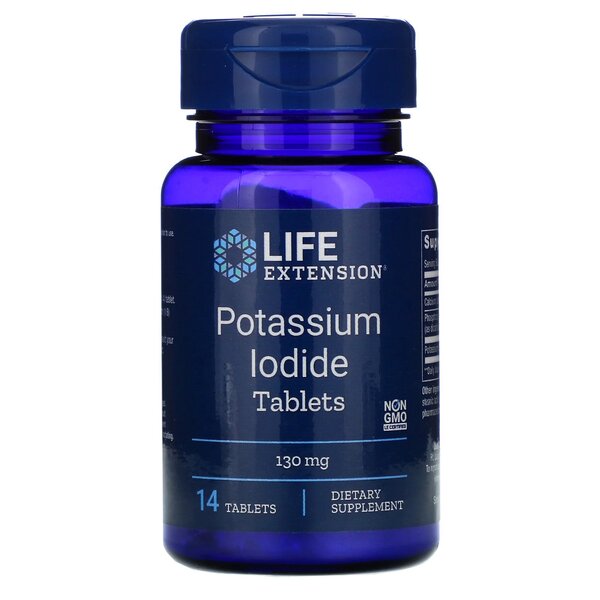 Life Extension Potassium Iodide Tablets 130mg, 14 Tablets