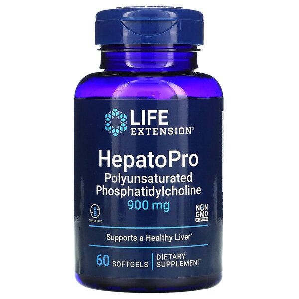 Life Extension HepatoPro Polyunsaturated Phosphatidylcholine 900mg, 60 Softgels