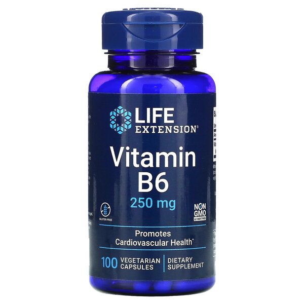 Life Extension Vitamin B6 250mg, 100 vCapsules