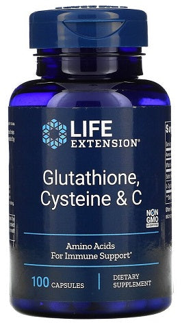 Life Extension Glutathione Cysteine & C, 100 Capsules