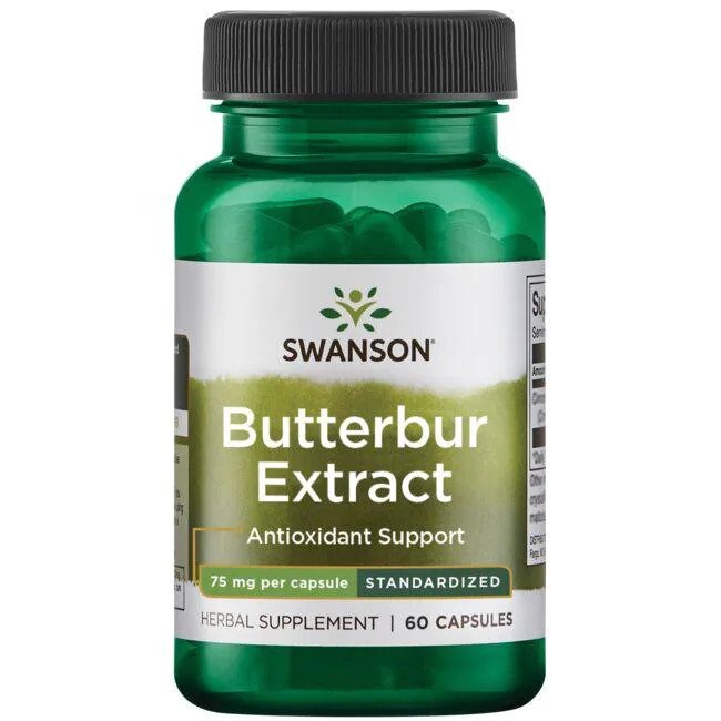 Swanson Butterbur Extract 75mg, 60 Capsules