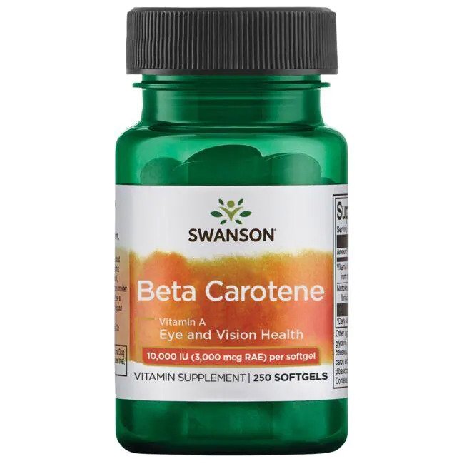 Swanson Beta-Carotene (Vitamin A) 10 000 IU, 250 Softgels