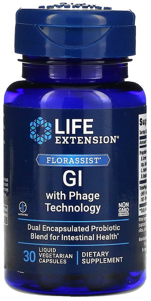 Life Extension Florassist GI with Phage Technology, 30 liquid vCapsules
