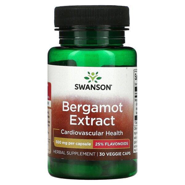 Swanson Bergamot Extract 500mg, 30 vCapsules