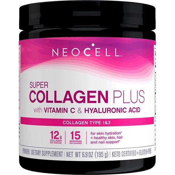 NeoCell Super Collagen Plus with Vitamin C & Hyaluronic Acid, 195g