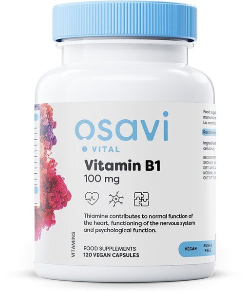 Osavi Vitamin B1 100mg, 120 vegan Capsules
