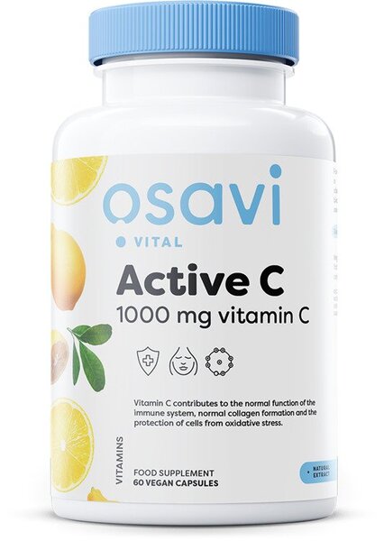 Osavi Active C 1000mg Vitamin C, 60 vegan Capsules