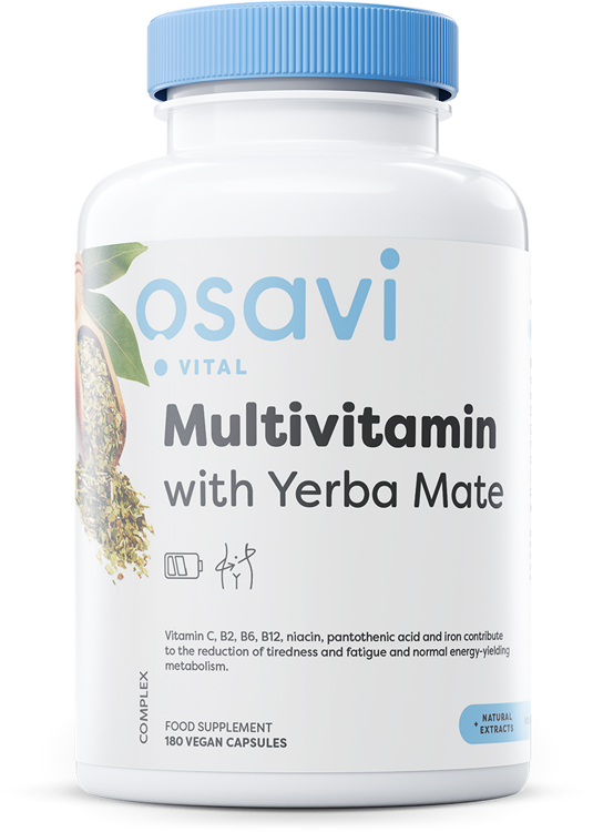 Osavi Multivitamin with Yerba Mate, 180 vegan Capsules