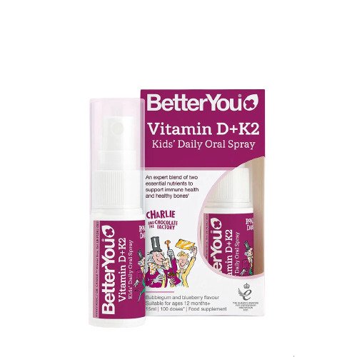 Better You Vitamin D+K2 Kid's Daily Oral Spray Bubblegum & Blueberry, 15 ml.