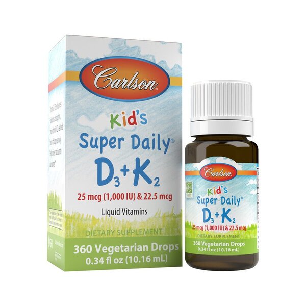 Carlson Labs Kid's Super Daily D3 + K2, 10 ml.