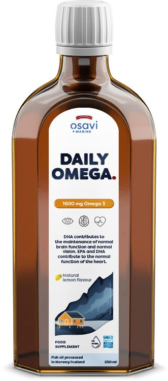 Osavi Daily Omega 1600mg Omega 3 (Natural Lemon), 250 ml.